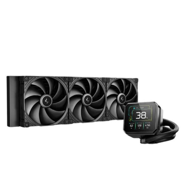 DeepCool Spartacus 420 AIO CPU Liquid Cooler - Black 420mm LCD Gen 6 Pump ARGB