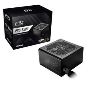 ASRock PRO-850B ATX Power Supply - 850W PSU 80+ Bronze 120mm Silent Fan High Eff