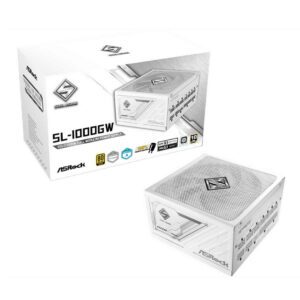 ASRock Steel Legend SL-1000G Gold ATX 3.1 White PSU - 1000W Power Supply PCIe 5.1 Fully-Mod