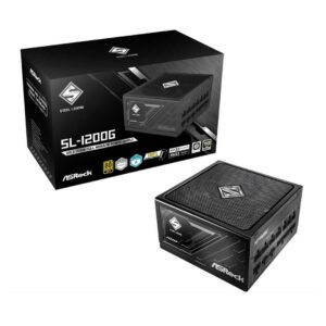 ASRock Steel Legend SL-1200G Gold ATX 3.1 PSU - 1200W Power Supply PCIe 5.1 Fully-Mod