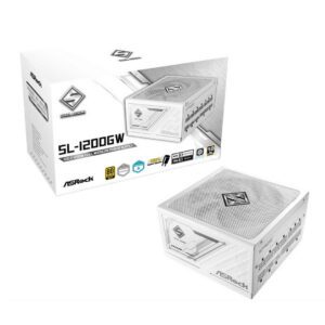 ASRock Steel Legend SL-1200G Gold ATX 3.1 White PSU - 1200W Power Supply PCIe 5.1 Fully-Mod