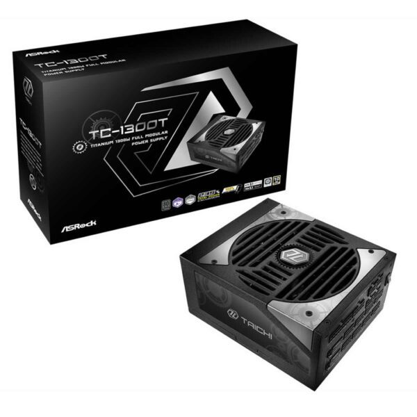 ASRock Taichi TC-1300T Titanium ATX 3.1 PSU - 1300W Power Supply PCIe 5.1 Fully-Mod