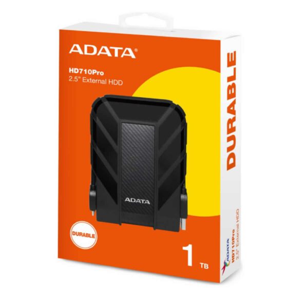 Adata HD710 Pro 1TB External Hard Drive - Black - USB 3.1 IP68 Waterproof