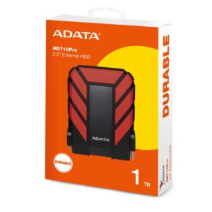 Adata HD710 Pro 1TB External Hard Drive - Red - USB 3.1 IP68 Waterproof