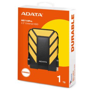 Adata HD710 Pro 1TB External Hard Drive - Yellow - USB 3.1 IP68 Waterproof