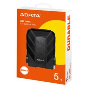 Adata HD710 Pro 5TB External Hard Drive - Black - USB 3.1 IP68 Waterproof